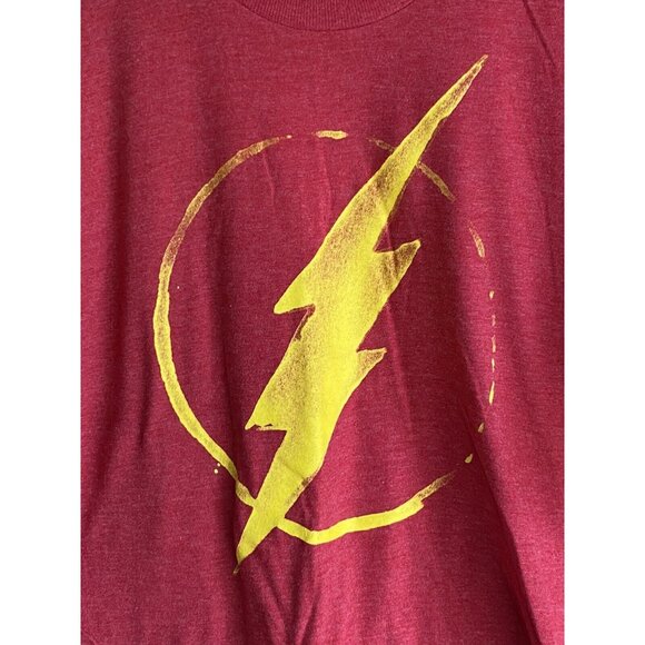 The Flash Logo DC Comics Men's L T-Shirt Red Yellow Large Tee - Picture 7 of 9